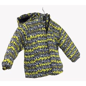 Iceburg Outerwear Toddler 3T Hooded Winter Coat With Zigzag Pattern